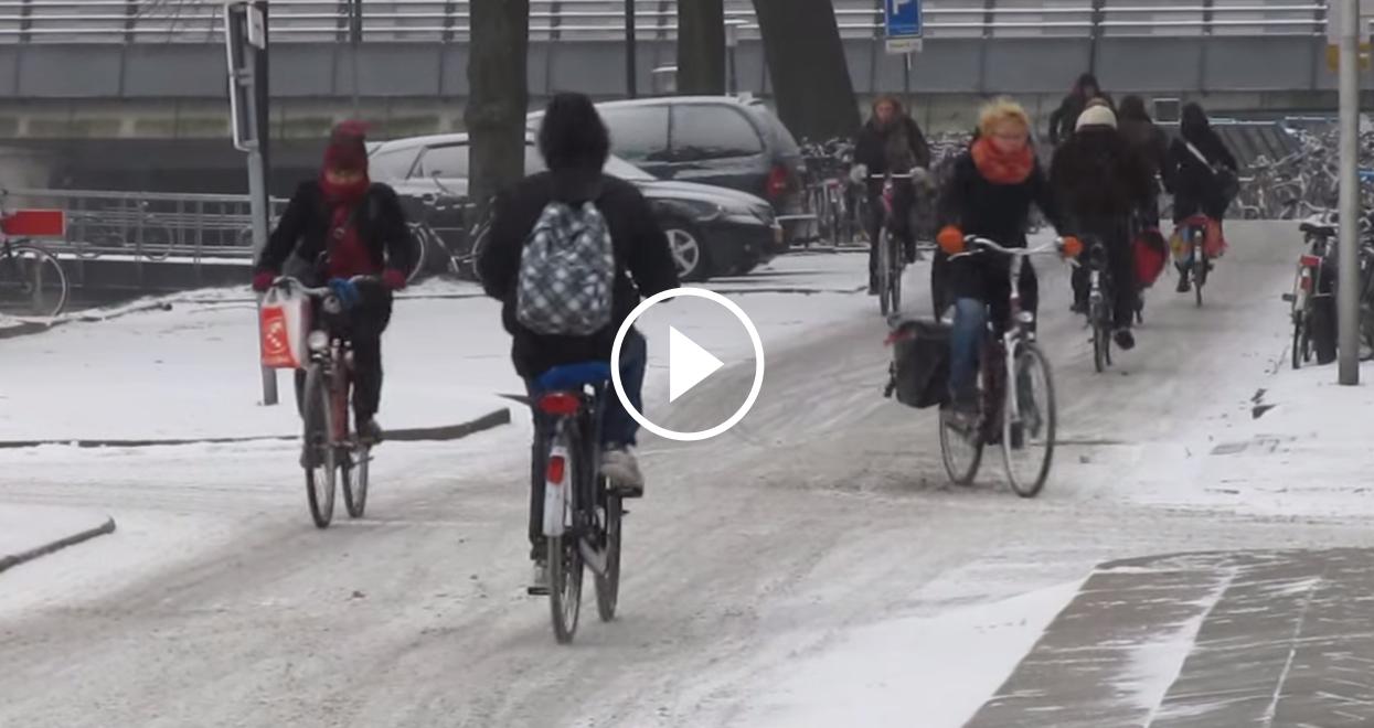 Сycling in the snow